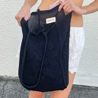 ROSE CROCHET BAG (BLK)