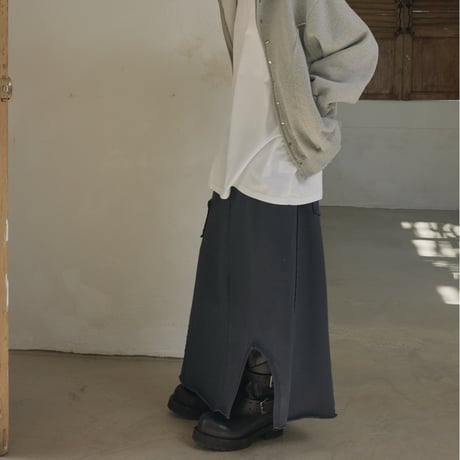 Vintage Drift Long Skirt ( Smoky Gray)