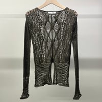 STRETCH LACE LONG SLEEVE TEE (KHAKI)