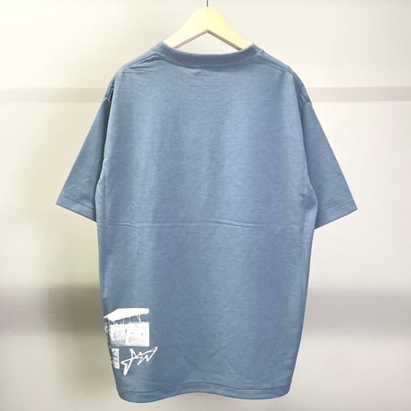 Recycled Polyester Photo S/S Tee (BLUE)