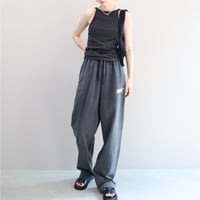 SUPER FINE DRY DAMAGE WIDE PANTS (BLK)