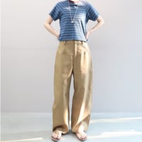Wool Mix Curved Trousers (Camel)