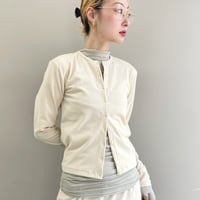 High Gauge Pile Tight Hem Cardigan (Cream)
