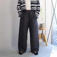 Athletic Fleece Tucked Wide Pants (GRAY)