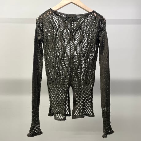 STRETCH LACE LONG SLEEVE TEE (KHAKI)