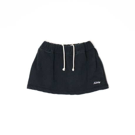 ULTRA HEAVY SWEAT TUCK MINI SKIRT (BLK)