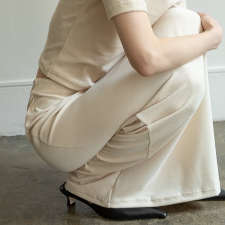 High Gauge Pile Long Skirt (Cream)
