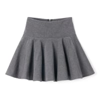 BRUSHED MILANO RIB MINI SKIRT (GRY)