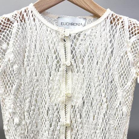 STRETCH LACE CARDIGAN (IVORY)