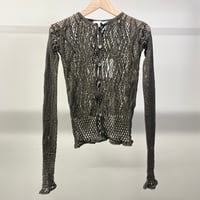 STRETCH LACE CARDIGAN (KHAKI)