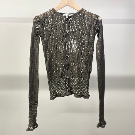 STRETCH LACE CARDIGAN (KHAKI)