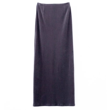 High Gauge Pile Long Skirt (Charcoal)