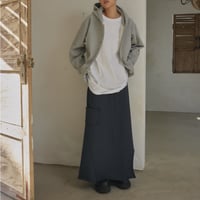 Vintage Drift Long Skirt ( Smoky Gray)