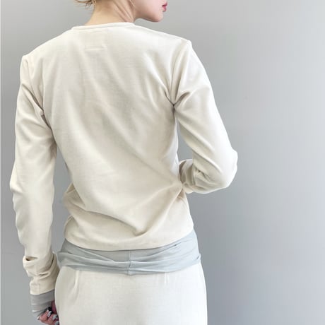High Gauge Pile Tight Hem Cardigan (Cream)