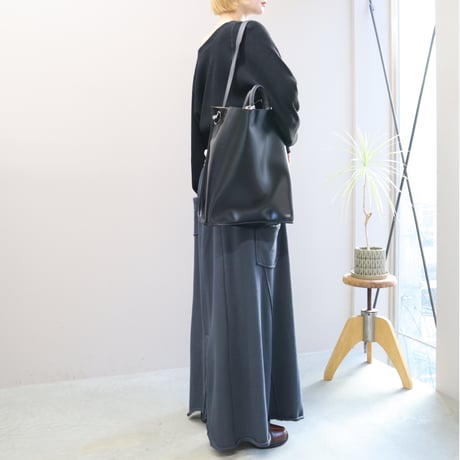 Vintage Drift Long Skirt ( Smoky Gray)
