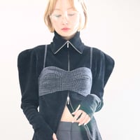 Glen check Bra (Charcoal Gray)