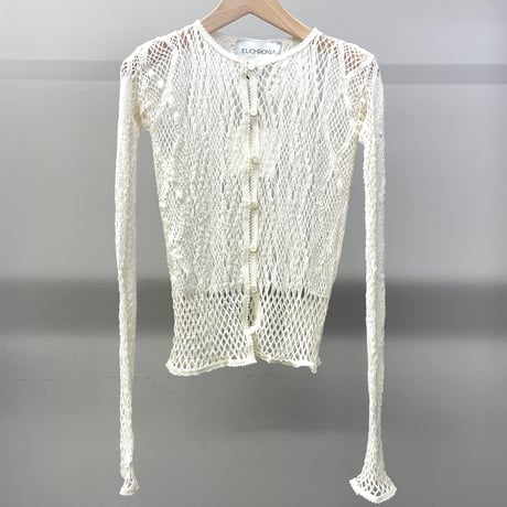 STRETCH LACE CARDIGAN (IVORY)