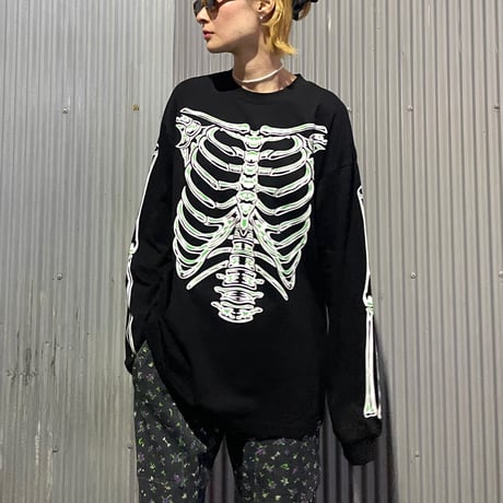 BONES L/S TEE (BLACK)