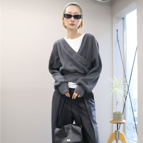 WAFFLE CACHECOEUR TOP (CHARCOAL)