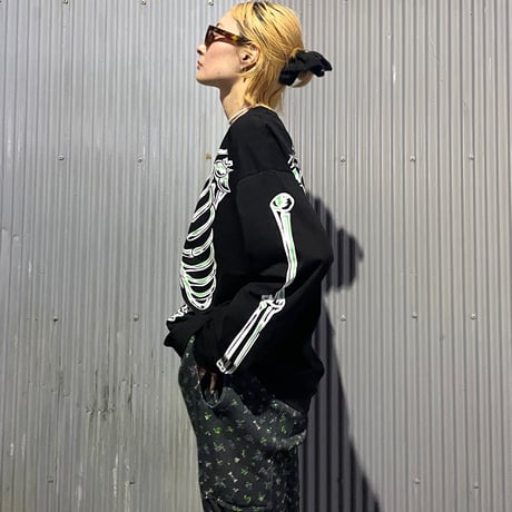 BONES L/S TEE (BLACK)