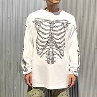 BONES L/S TEE (WHITE)