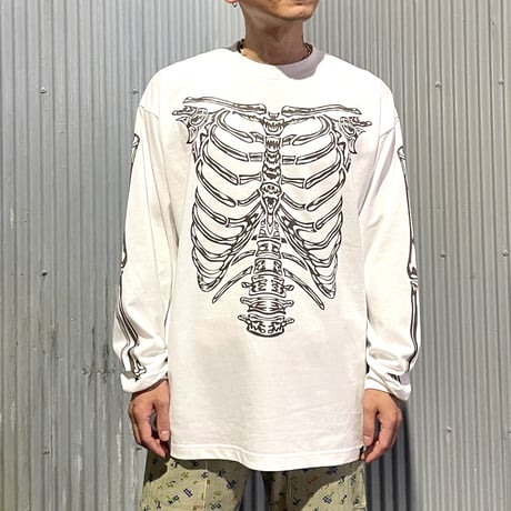 BONES L/S TEE (WHITE)