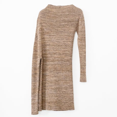 Cotton 5color Marled Rib Knit Drape Top (Moss)
