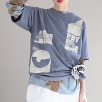 Recycled Polyester Photo S/S Tee (BLUE)