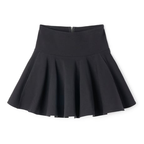 BRUSHED MILANO RIB MINI SKIRT (BLK)