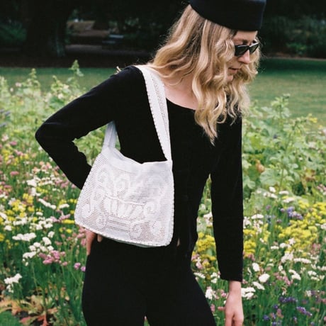 FOUNTAIN CROCHET BAG (DOVE / WHT)