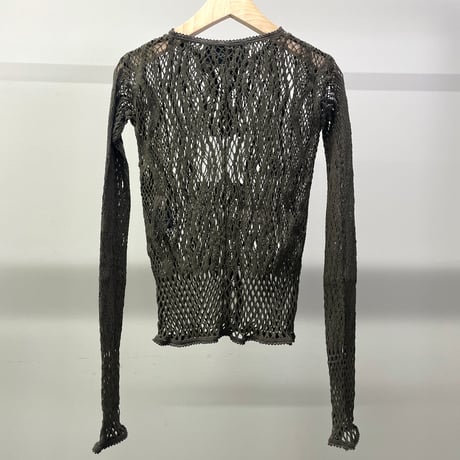 STRETCH LACE CARDIGAN (KHAKI)