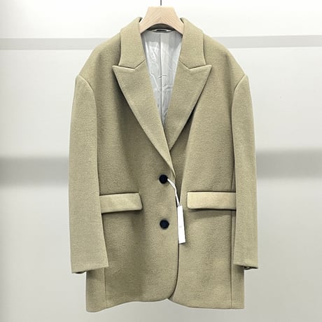 Needle rever stretch Jacket Coat (BEIGE)