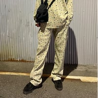 FLOWER WAFFLE PANTS (BEIGE)
