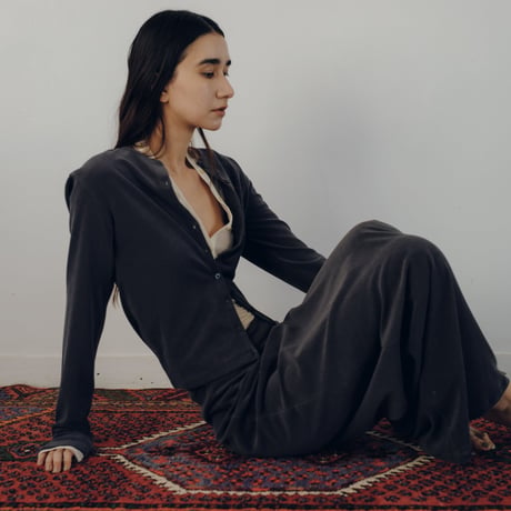 High Gauge Pile Long Skirt (Charcoal)