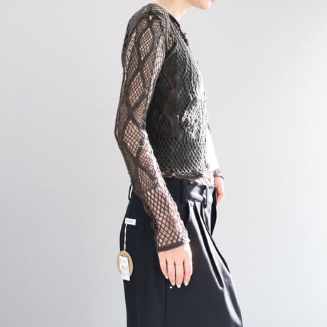 STRETCH LACE CARDIGAN (KHAKI)