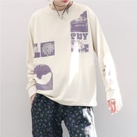 Recycled Polyester Photo L/S Tee (BEIGE)