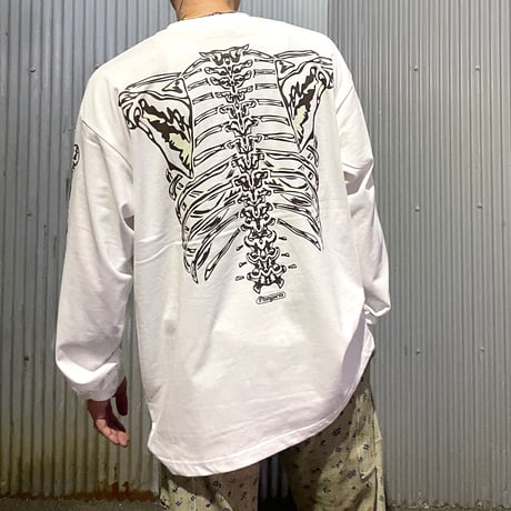 BONES L/S TEE (WHITE)