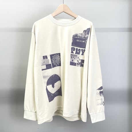 Recycled Polyester Photo L/S Tee (BEIGE)