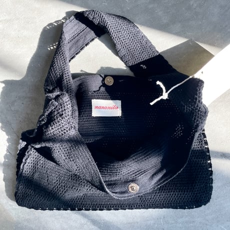 FOUNTAIN CROCHET BAG (BLK)