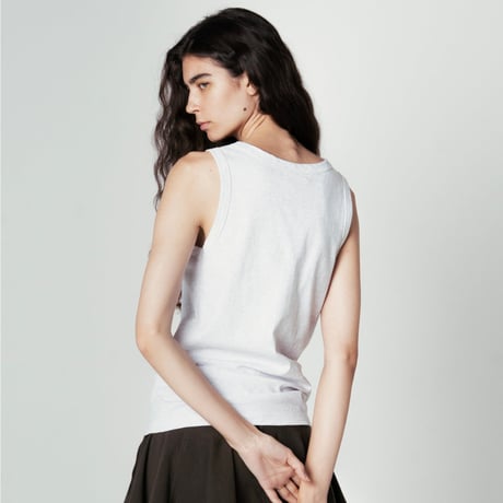 AMERICAN DRY COTTON V NECK TANK TOP (GRAY)