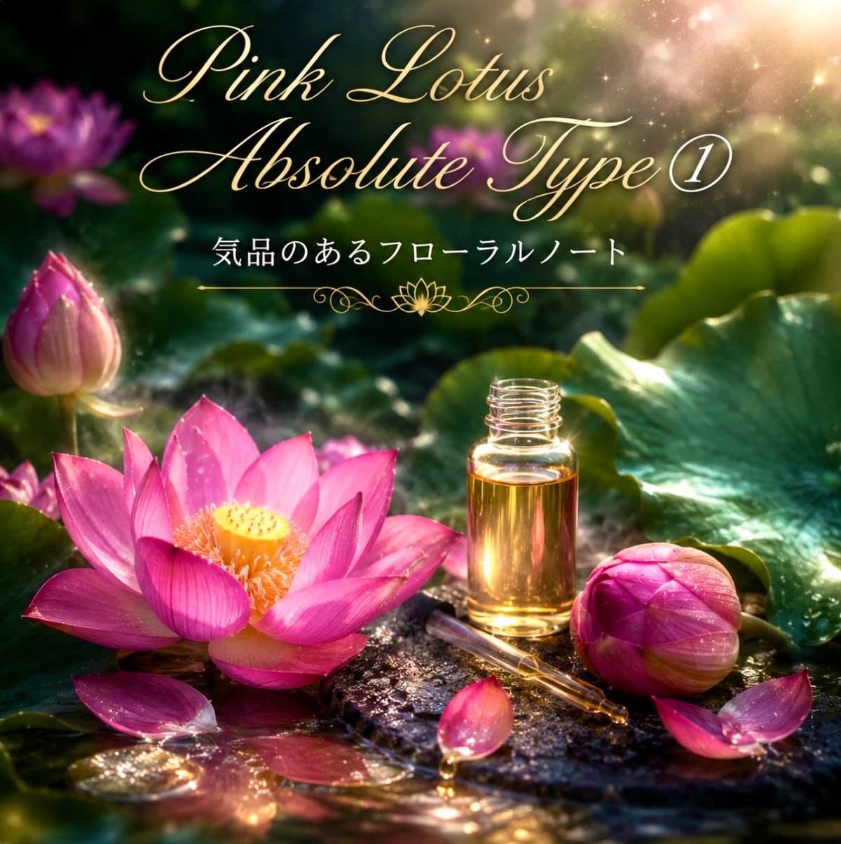 lotus flower　ブルーオパールピンクアメジストバタフライカット ピンクロータスアブソリュートType①3ml | Earthshare Aroma