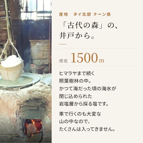 古代塩 タイの古代塩 150g ナーン県 料理が美味しくなる ミネラル 井戸から採れるお塩 長寿薬膳堂