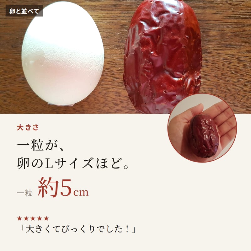 なつめ 大粒 新物 ウイグル和田産 一粒約5cm 種あり 無添加 砂糖不使用