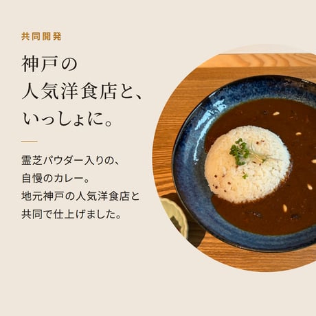 霊芝薬膳中辛カレー 180g レトルト｜日本初の本格薬膳カレー 霊芝パウダーを炊き込んだ 中辛  国内製造 残留農薬検査済み 長寿薬膳堂