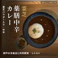 霊芝薬膳中辛カレー 180g レトルト｜日本初の本格薬膳カレー 霊芝パウダーを炊き込んだ 中辛  国内製造 残留農薬検査済み 長寿薬膳堂