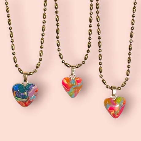 MARBLE HEART PENDANT
