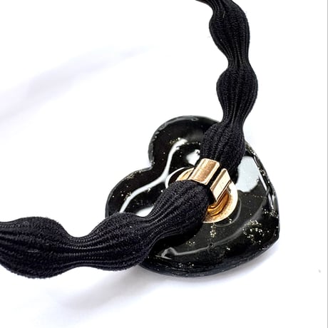 BIG HEART×BLACK GOLD HAIR TIE