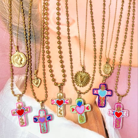 GOLD MEXICAN CROSS PENDANT