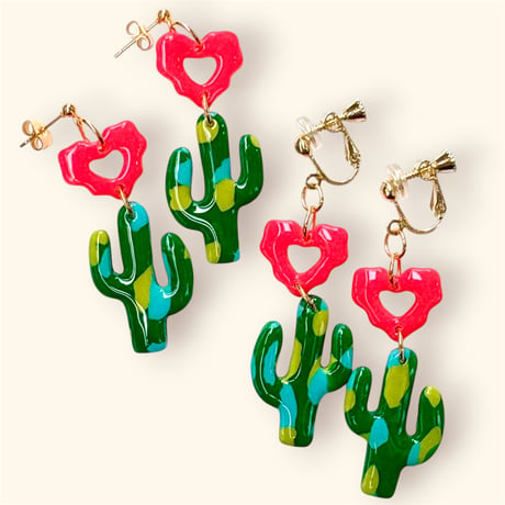 CACTUS×YURAYURA DANGLE ピアス/イヤリング