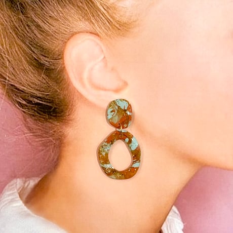 CARAMEL MARBLE×WONKY ZERO ピアス/イヤリング